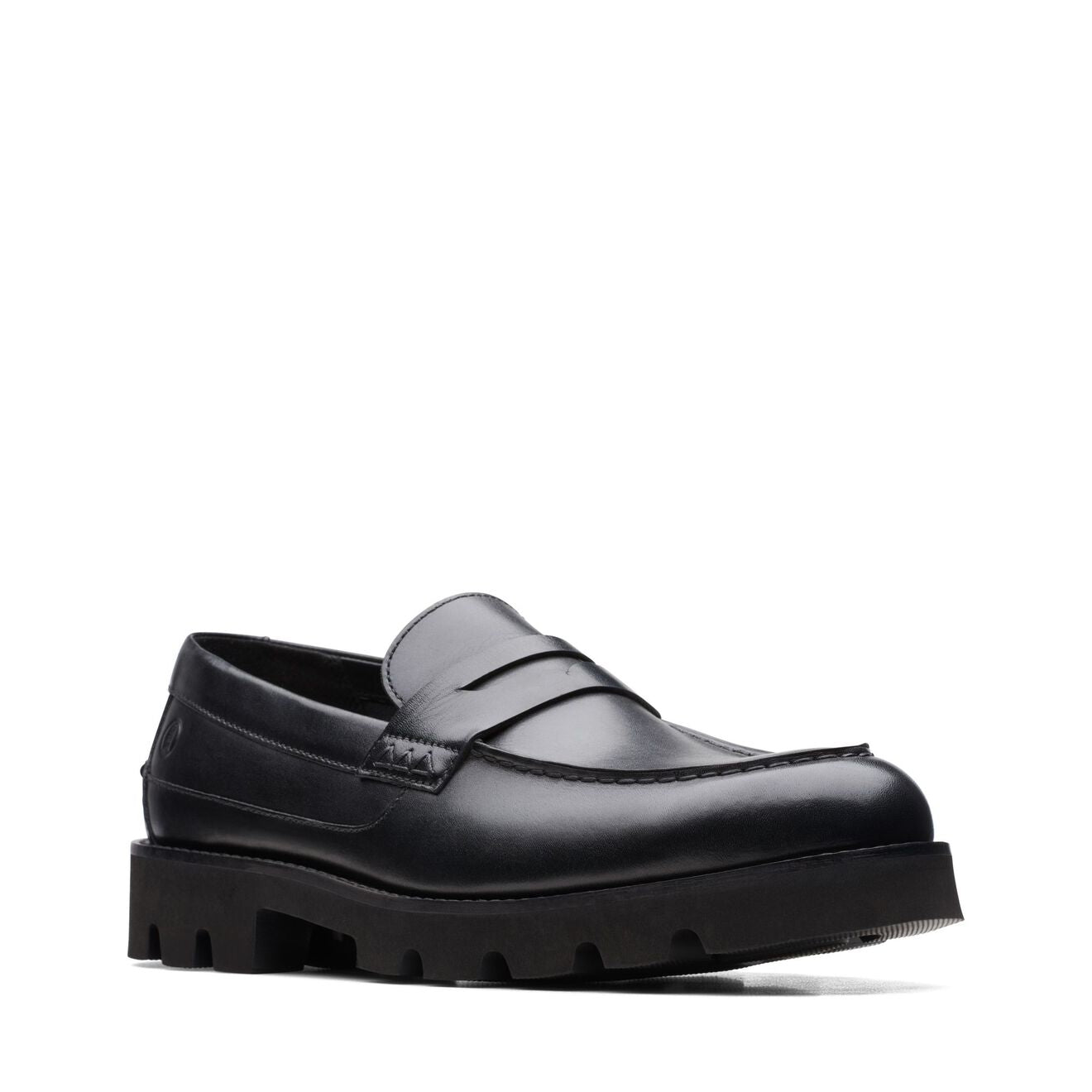 Clarks Badell Slip Black Leather