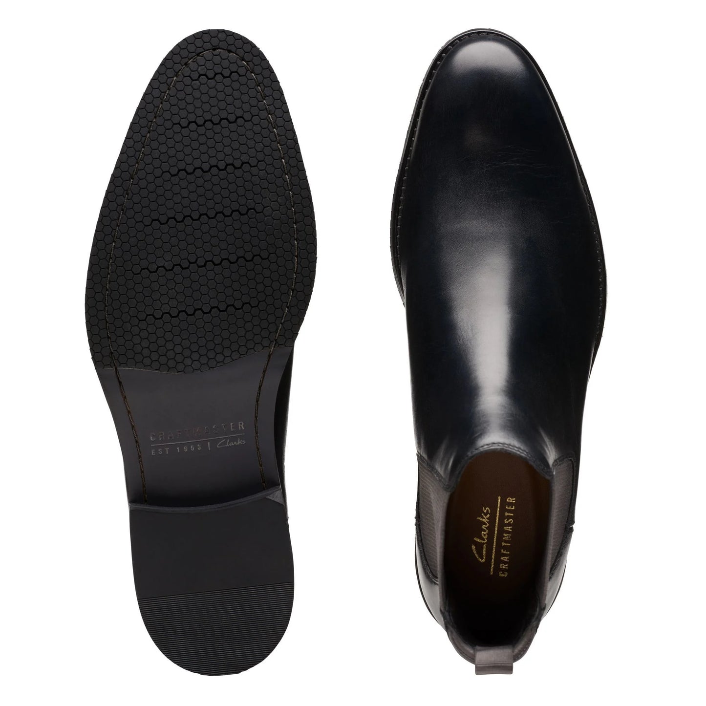 Clarks Craft Arlo Top Chelsea boots Black leather