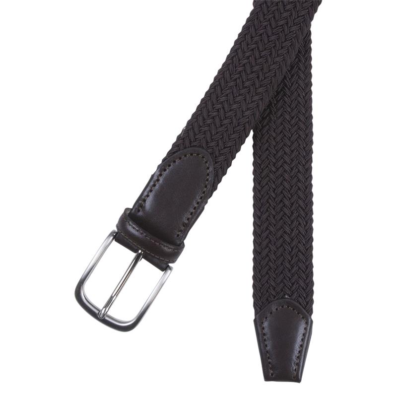 Brown Braided Elastic Belt