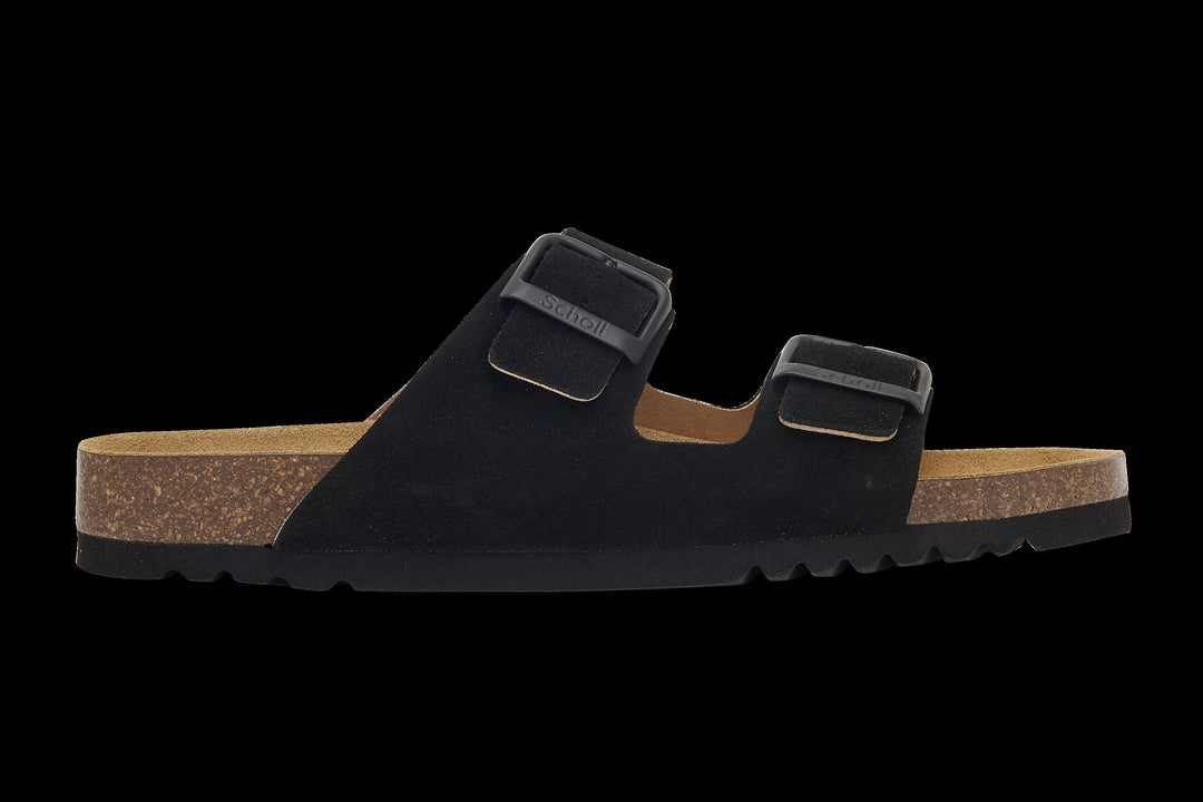 Scholl Julien Suede Black Sandals