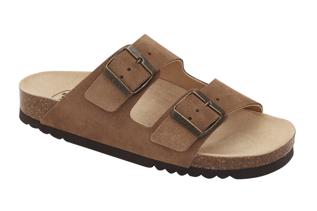 Scholl Julien Suede Taupe Sandals