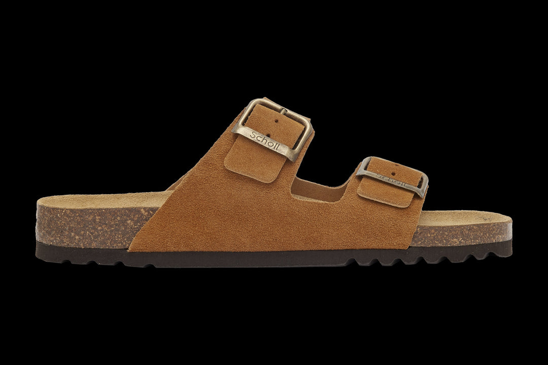 Scholl Julien Suede Cognac Sandals