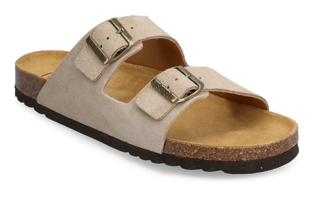 Scholl Julien Suede Dark Beige Sandals