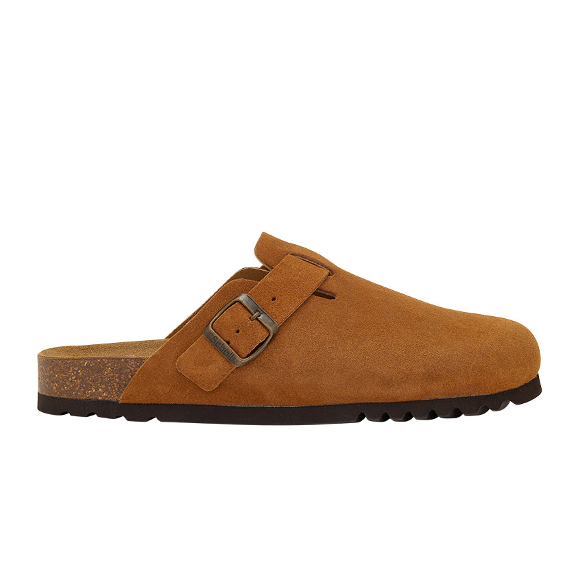 Scholl Olivier Suede Cognac Clogs & Mules