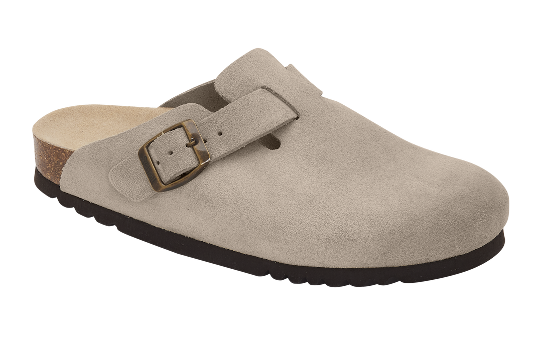 Scholl Olivier Suede Dark Beige Clogs & Mules