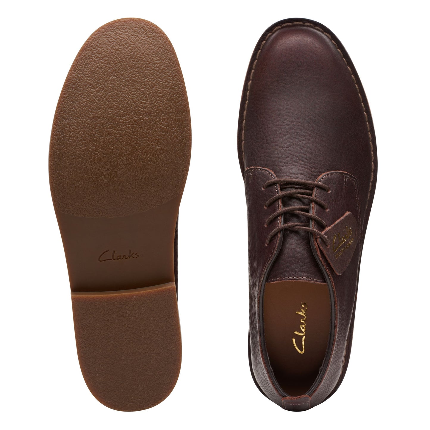 Clarks Desert London Dark Brown Leather