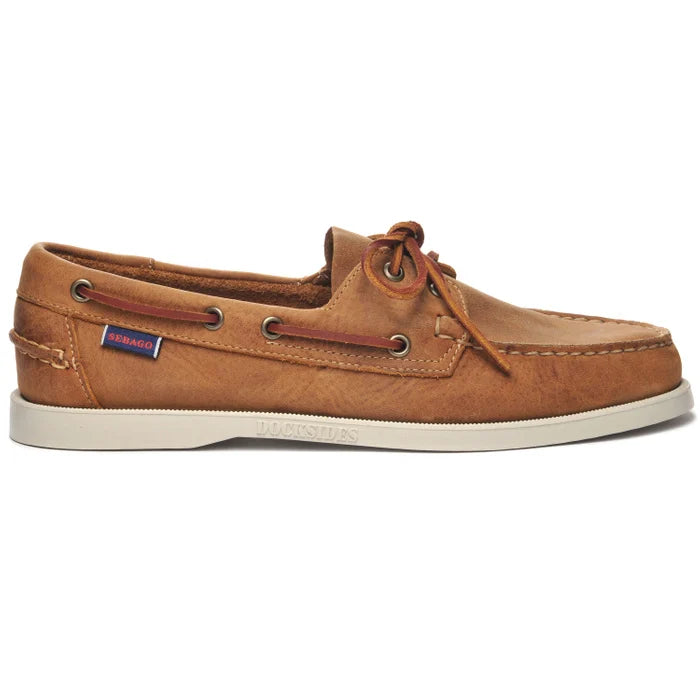 Sebago Docksides Crazy Brown Tan Leather