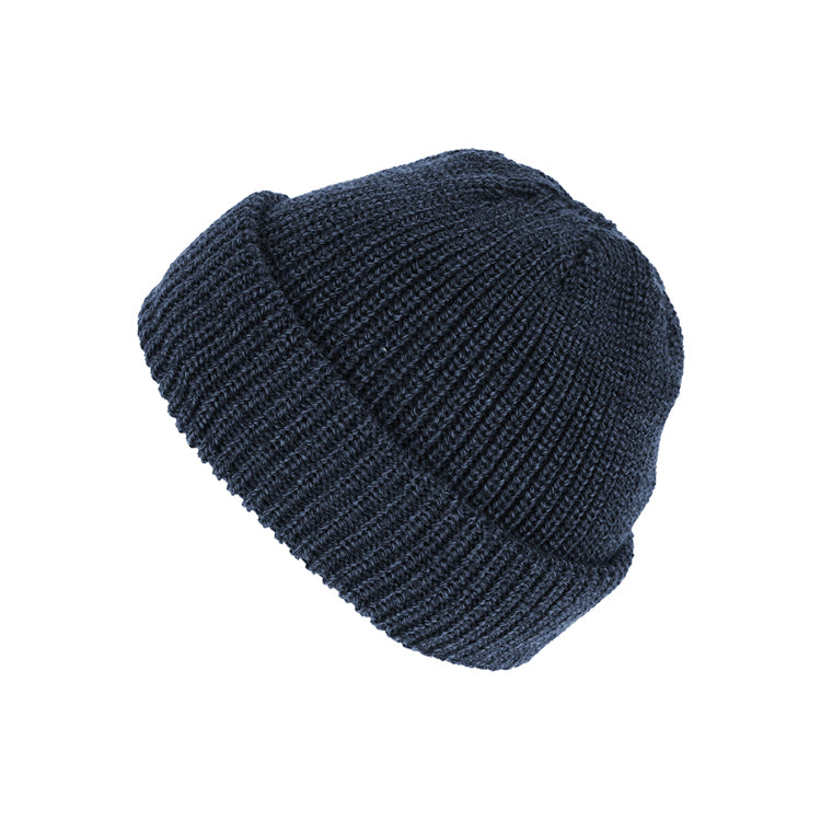 Fiebig beanie - hue i merinould MARINEBLÅ
