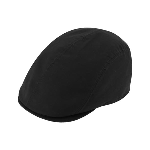 Fiebig Black Flatcap Cotton Water Repellent
