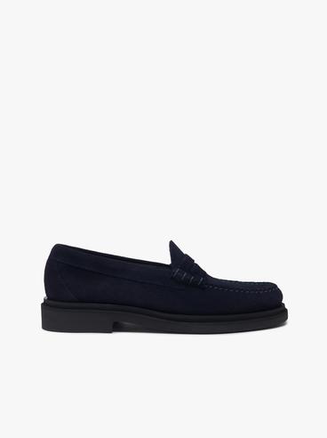 G.H Bass Weejun Step Larson Loafers Mørkeblå Ruskind