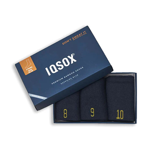 IQSOX 3-pak Blå og Black Bambusstrømper