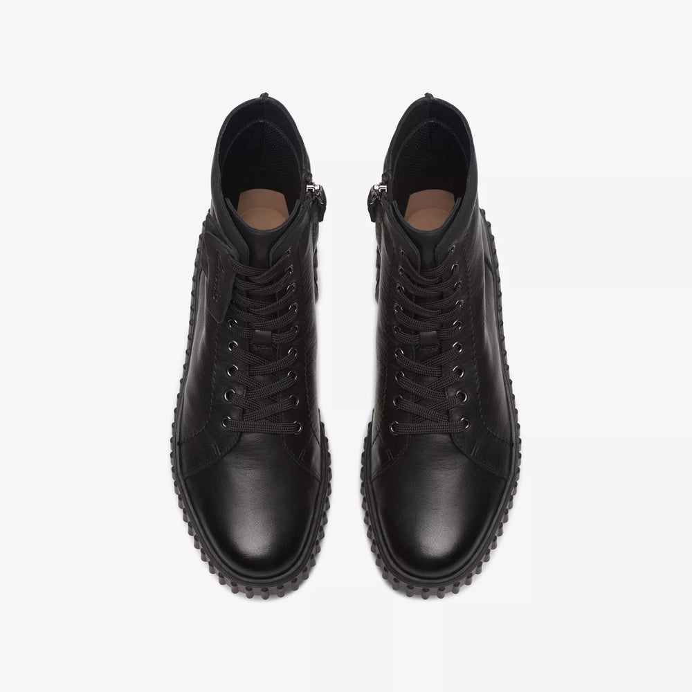 Clarks Torhill Rise boots in black leather - SORT damestøvle - læder