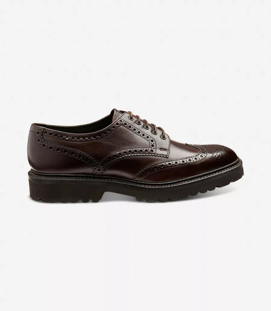 Loake Perseus Dark Brown Calf Hand Painted Leather