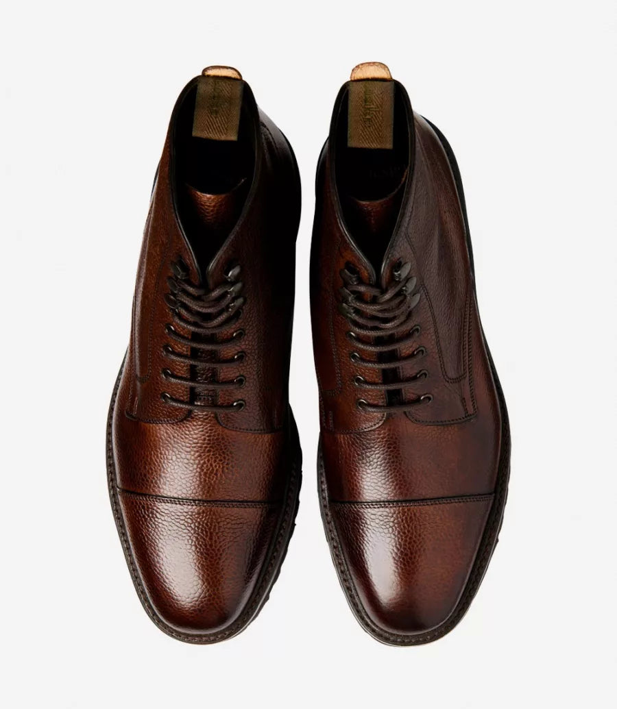 Loake Aquarius Dk Brown Grain Toe Cap Boot