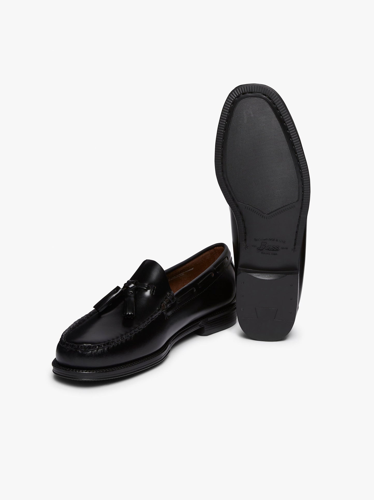 G.H BASS Larkin Tassel Loafers Black Leather