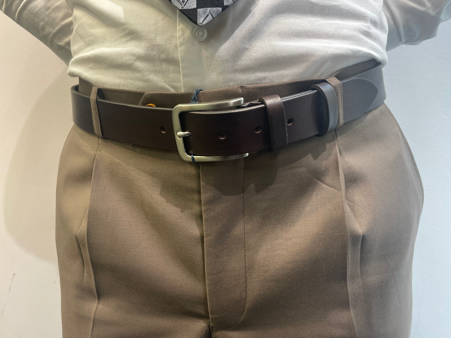 Portia belt Dark brown leather