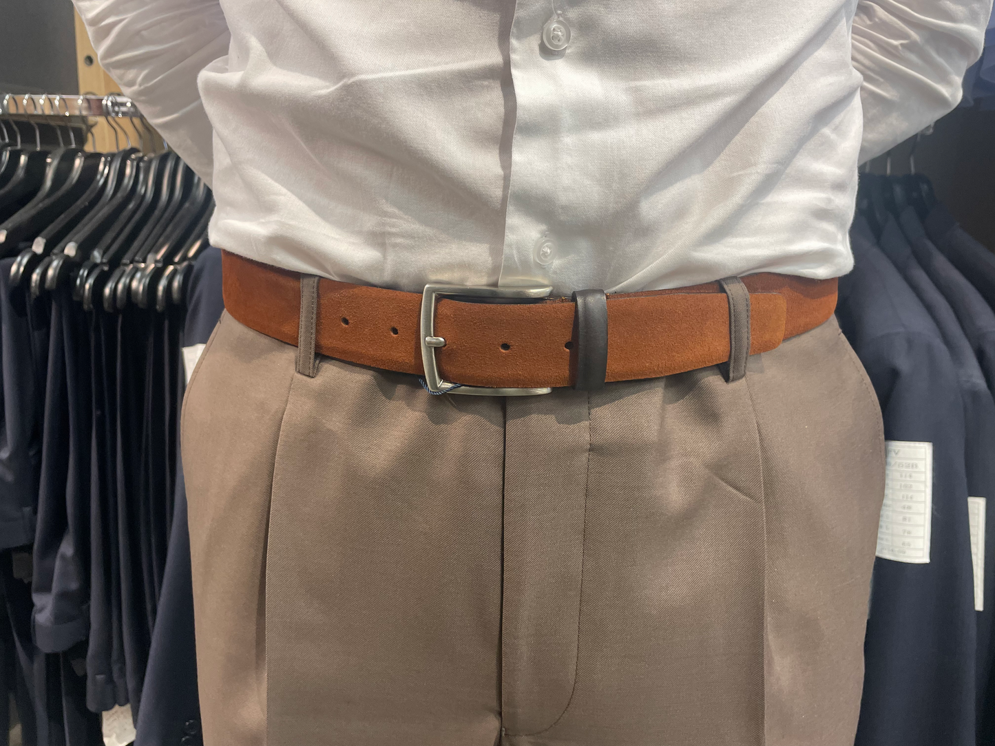 Portia belt Cognac suede