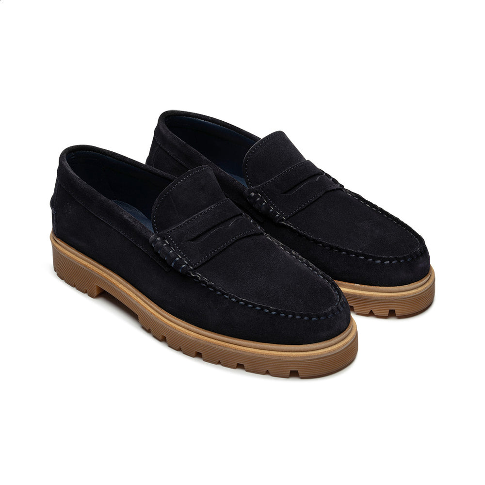 Playboy Austin 2.0 Mørkeblå Ruskinds Loafer