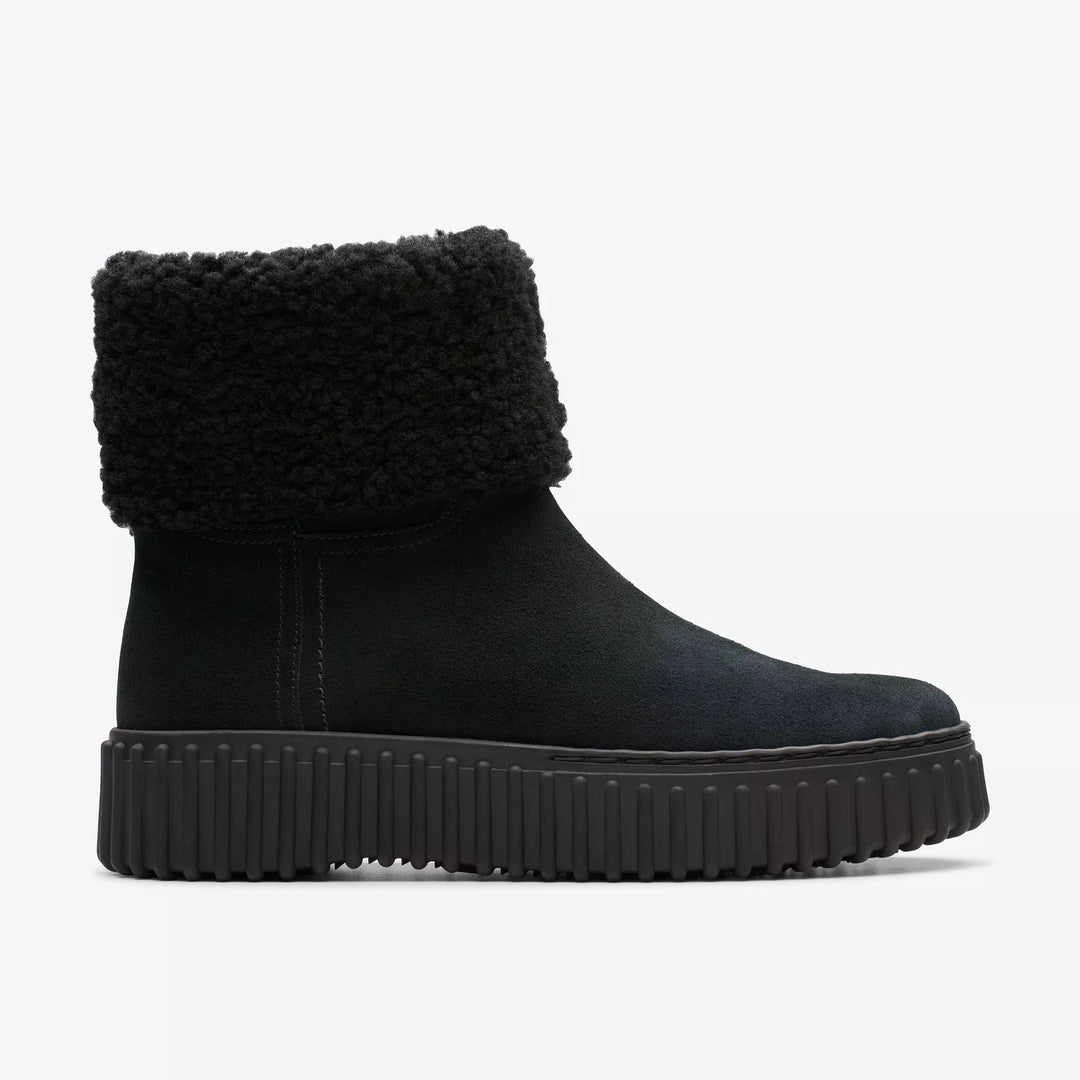 Clarks Torhill Turn black suede - SORT - ruskind
