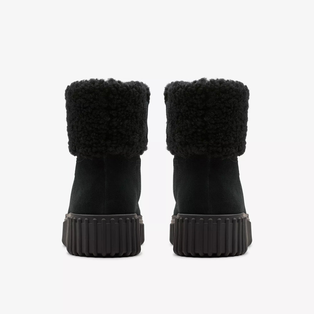 Clarks Torhill Turn black suede - SORT - ruskind