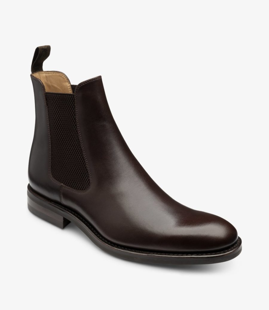 Loake Buscot Dark Brown leather Chelsea Boots – Sko