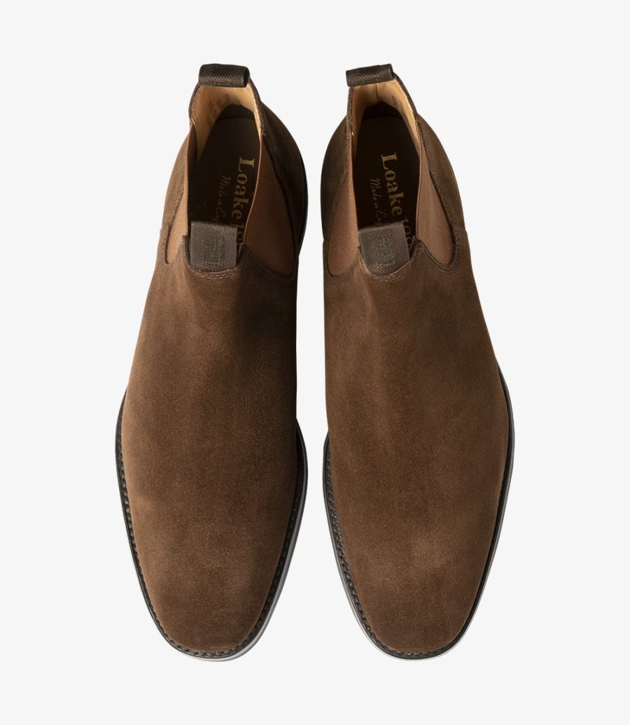 Loake 1880 Chatsworth Tobacco Suede Chelsea Boots