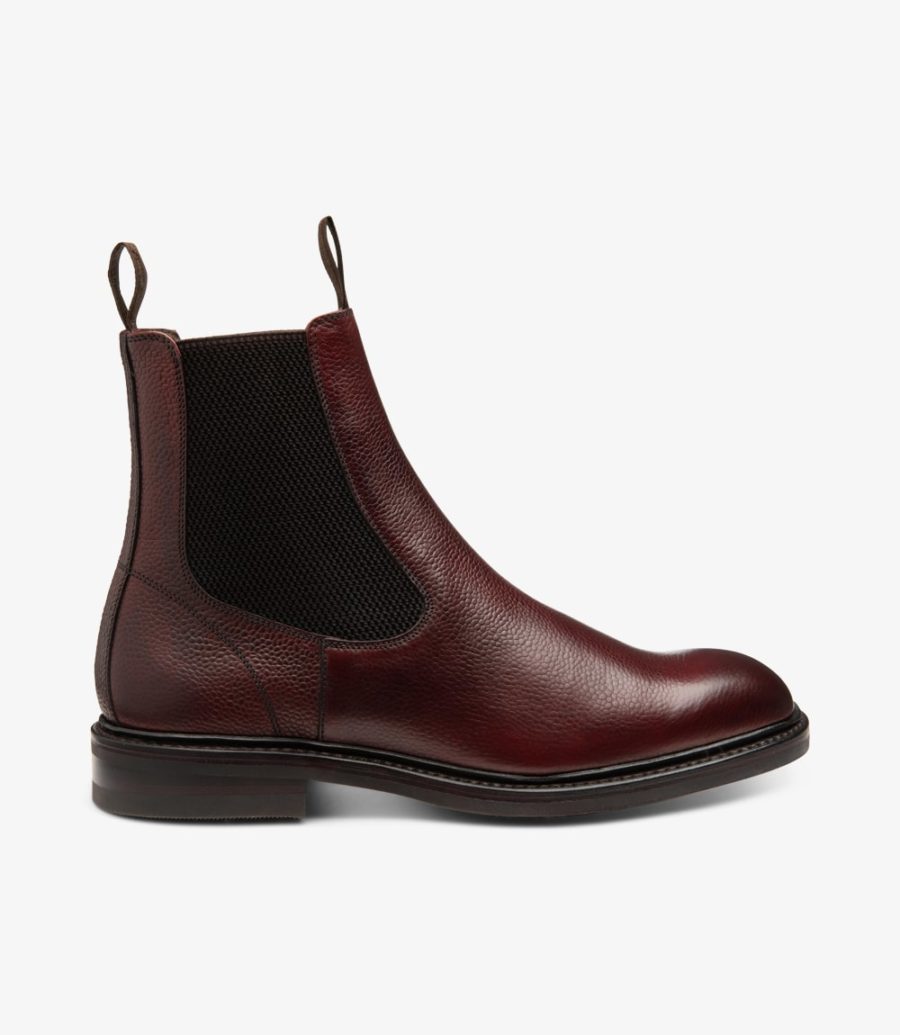 Loake Dingley Rosewood Grain leather Chelsea Boots