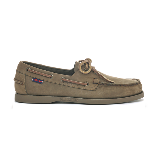 Sebago Docksides Portland nubuck - Mørkegrøn