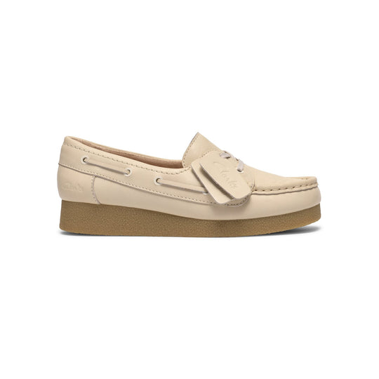Clarks WallabeeEVOSea Cream Hvid Læder Dame