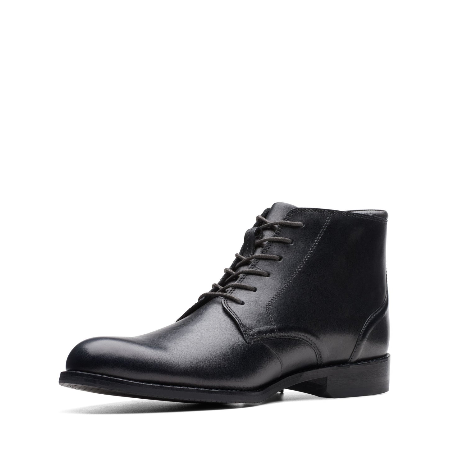 Clarks Craft Arlo Hi Ankle Boots Black leather
