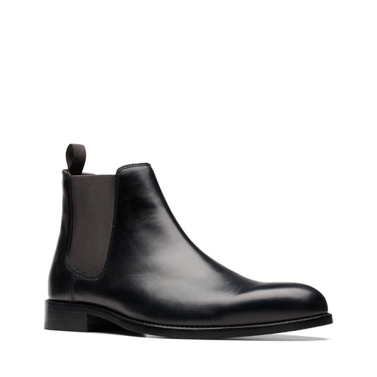 Clarks CraftArlo Top Chelsea Boots Black leather