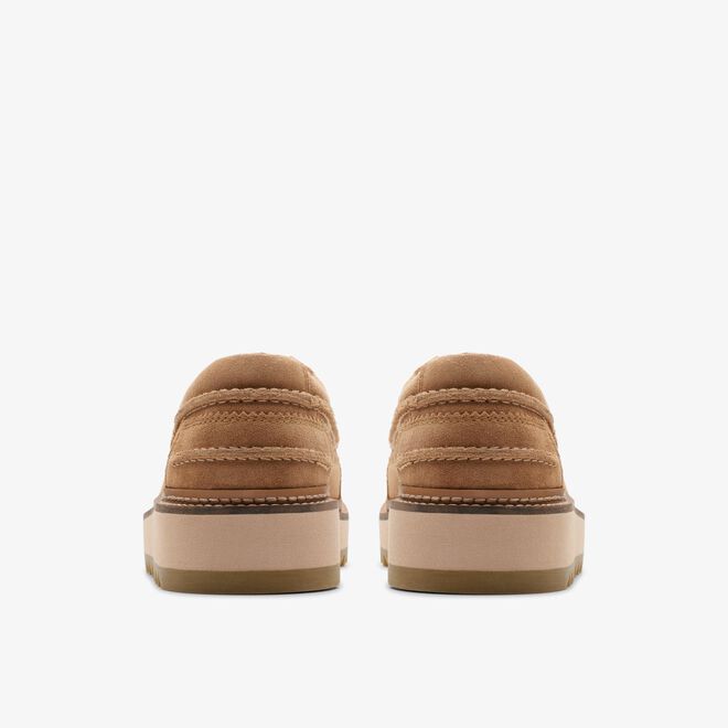 Clarks Clarkhill Lace Light Tan Suede