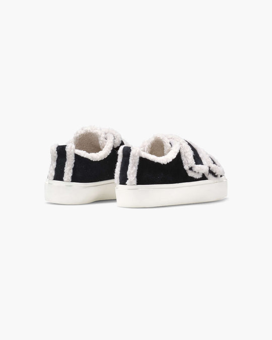 INUIKII Shearling Low Velcro Sort Sneaker