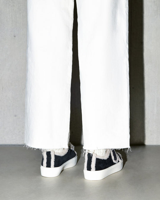 INUIKII Shearling Low Velcro Sort Sneaker