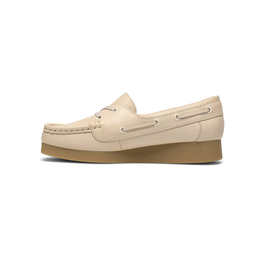 Clarks WallabeeEVOSea Cream Hvid Læder Dame