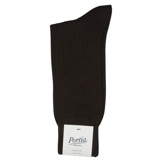 Portia Brune rib strømper