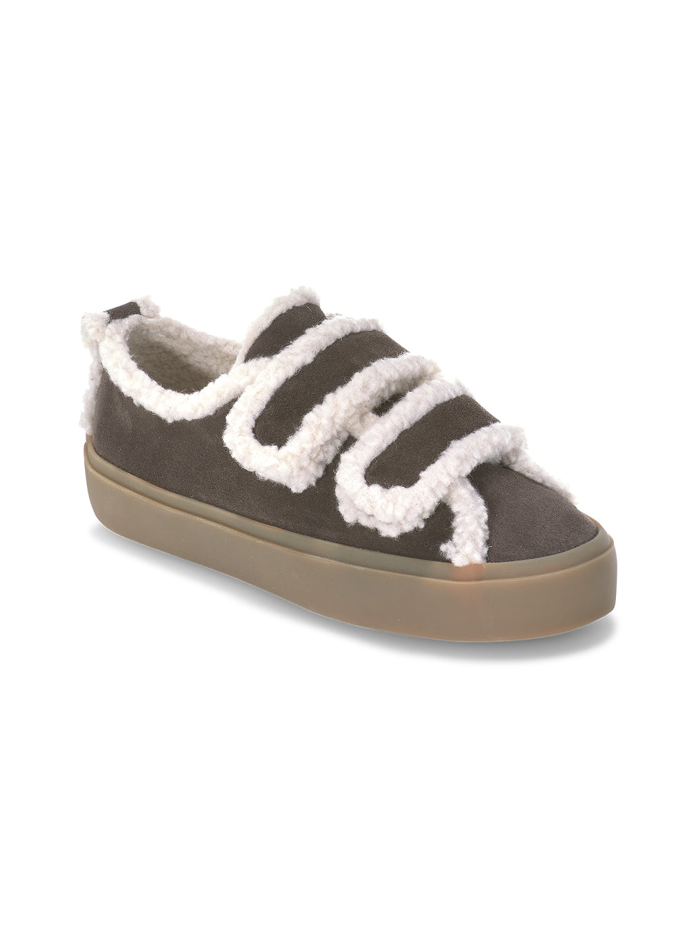 INUIKII Shearling Low Velcro Mørkebrun Sneaker