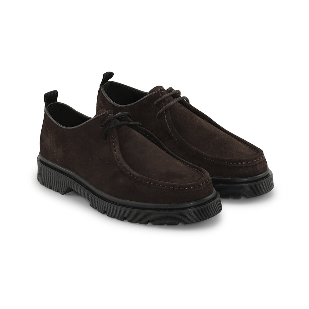 Playboy Alain - Dark Brown Suede - mørkebrun ruskind