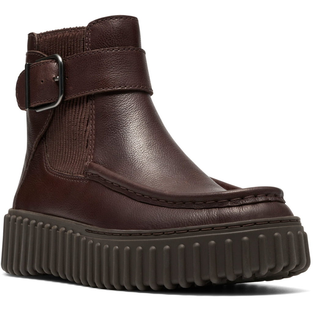 Clarks Torhill Buckle Mørkebrun Læder Dame