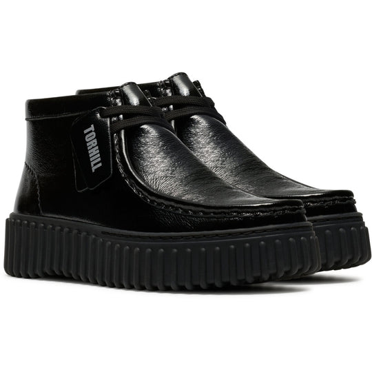 Clarks Torhill Moss Sort Patent Dame