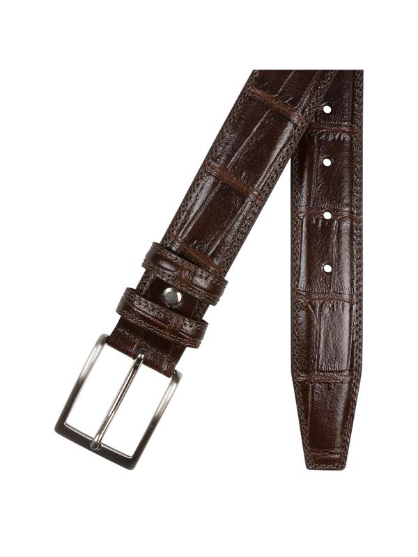 Portia Brown Croco Leather Belt