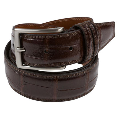 Portia Brown Croco Leather Belt