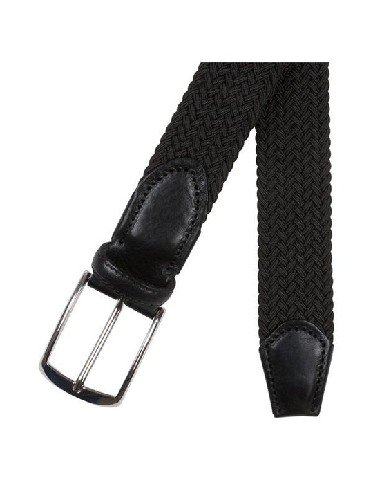 Portia Black Braided Elastic Belt