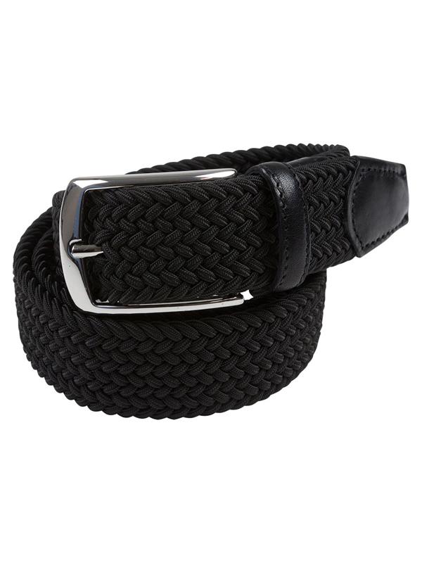 Portia Black Braided Elastic Belt