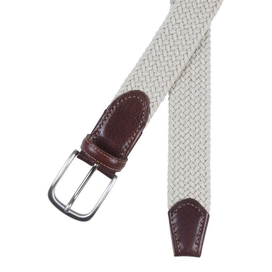Portia Beige Braided Belt