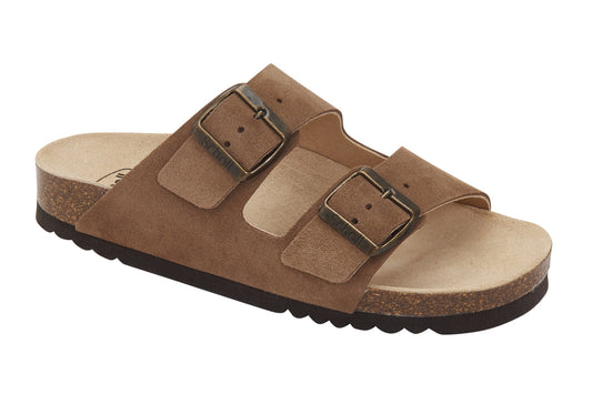 Scholl Julien Suede Taupe Clogs & Mules