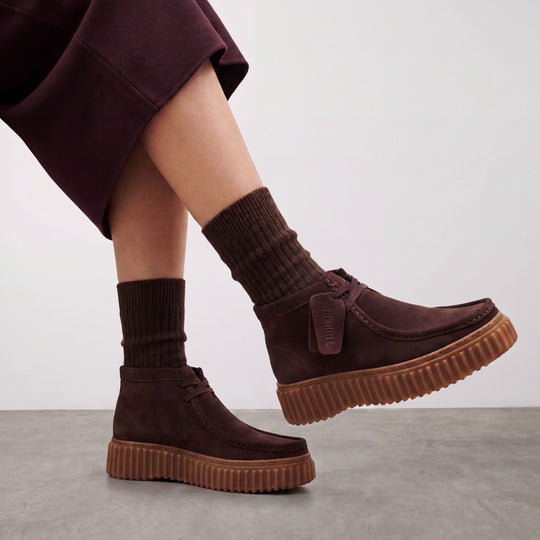Clarks Torhill Moss Mørkebrun Ruskind Dame