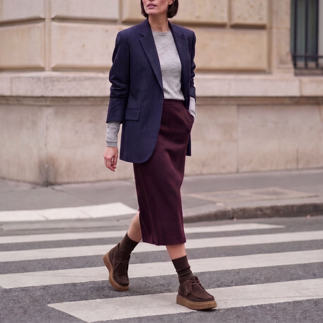 Clarks Torhill Moss Mørkebrun Ruskind Dame
