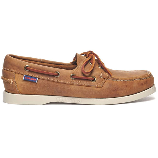 Sebago Docksides Crazy H Damen Brown Tan Leather