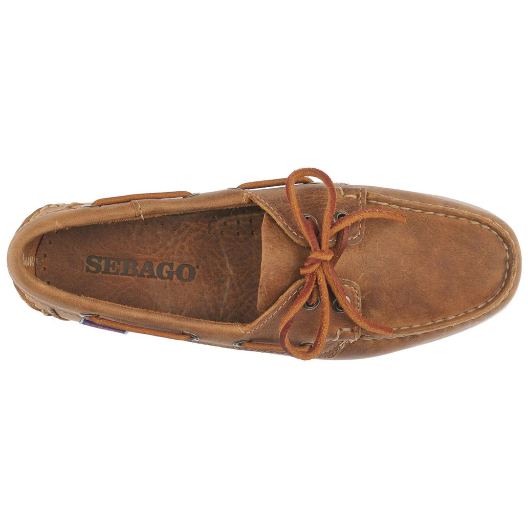Sebago Docksides Crazy H Damen Brown Tan Leather